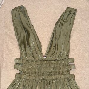 Heelys Shimmering Olive Backless Dress